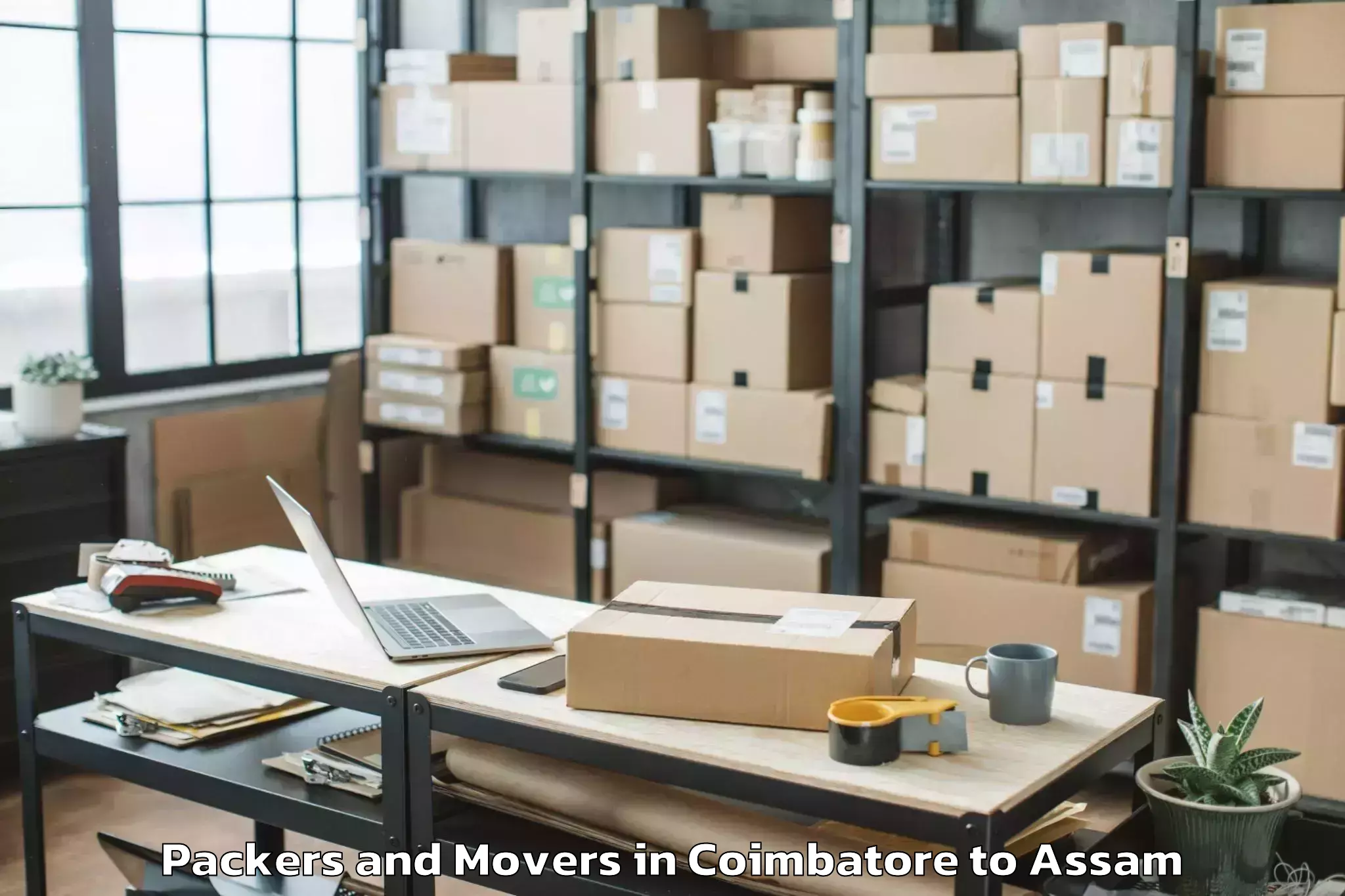 Hassle-Free Coimbatore to Kampur Town Packers And Movers